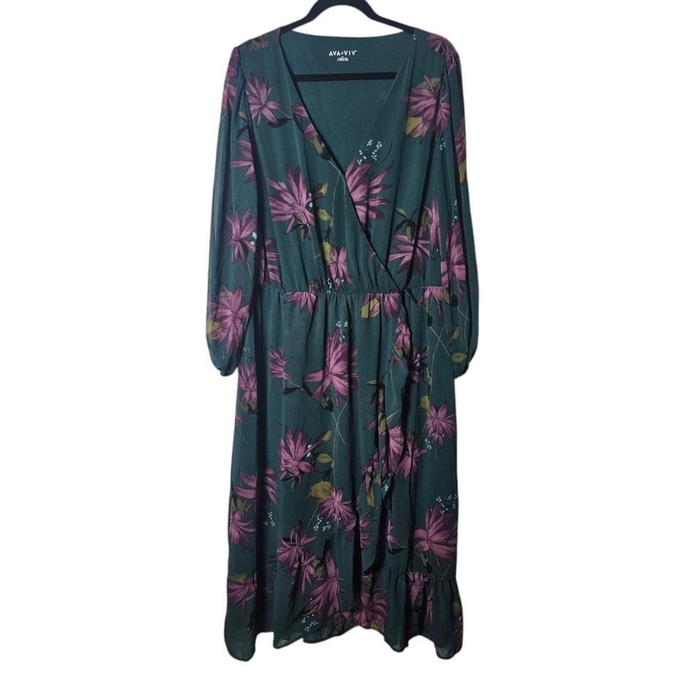 Ava & Viv Women's Green Dress